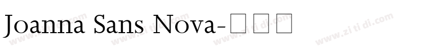 Joanna Sans Nova字体转换